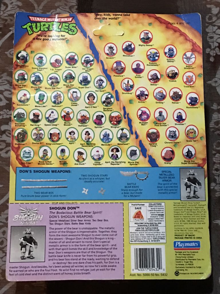 Shogun Don (Yellow Accessories) (With Card) - Playmates Toys (Teenage Mutant Ninja Turtles: Shogun Ninja) action figure collectible [Barcode 043377054320] - Main Image 2