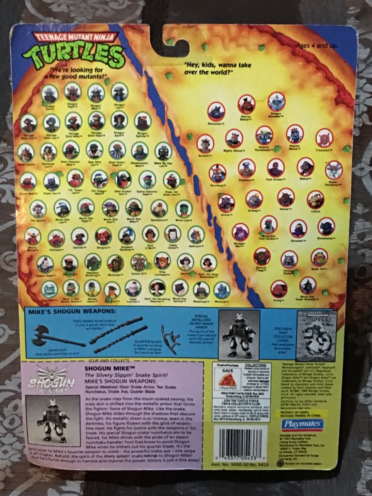 Shogun Mike (silver) - Playmates Toys (Teenage Mutant Ninja Turtles Shogun) action figure collectible [Barcode 043377054337] - Main Image 2