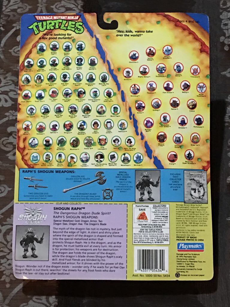 TMNT - Shogun Raph Gold - Playmates Toys (Teenage Mutant Ninja Turtles) action figure collectible [Barcode 043377054344] - Main Image 2