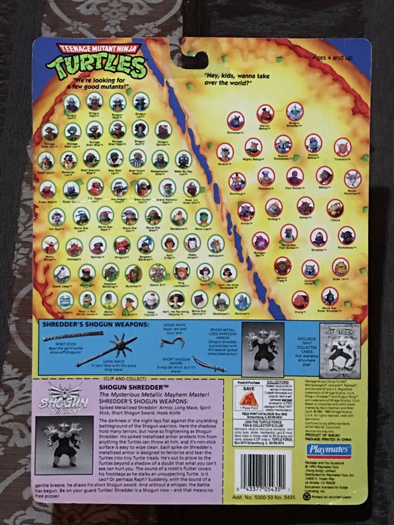 TMNT - Shogun Shredder - Playmates Toys (Teenage Mutant Ninja Turtles) action figure collectible [Barcode 043377054351] - Main Image 2