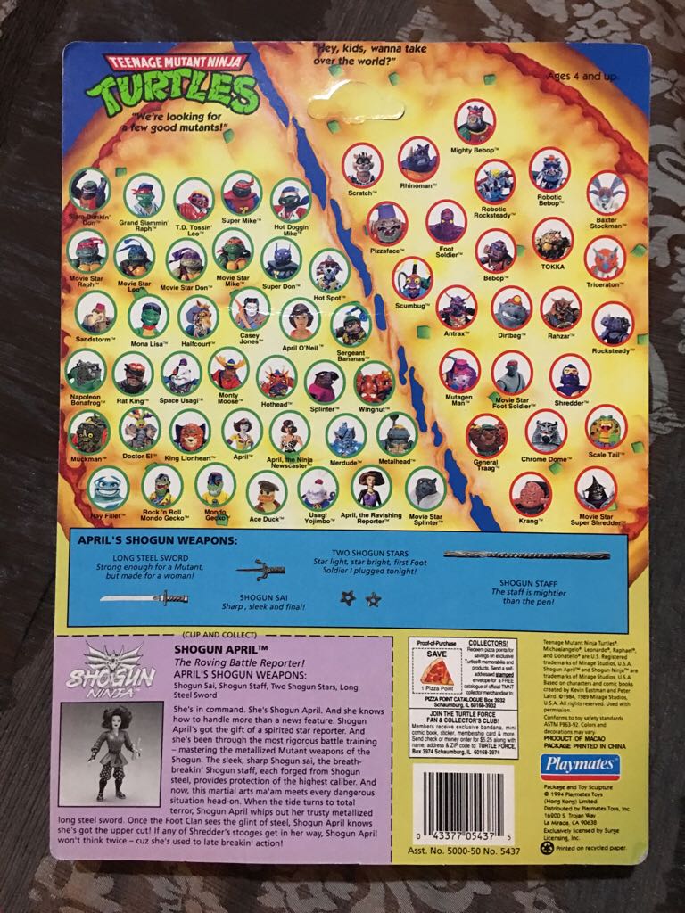 Shogun April - Playmates Toys (Teenage Mutant Ninja Turtles Shogun) action figure collectible [Barcode 043377054375] - Main Image 2