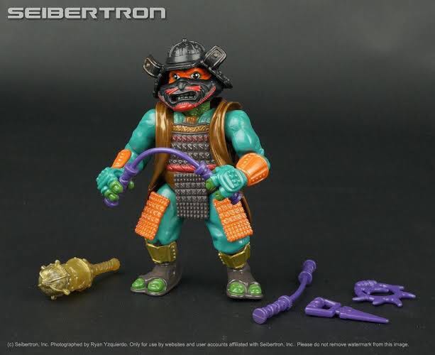 TMNT - Movie III - Samurai Mike - Playmates Toys (Teenage Mutant Ninja Turtles) action figure collectible [Barcode 043377054726] - Main Image 3