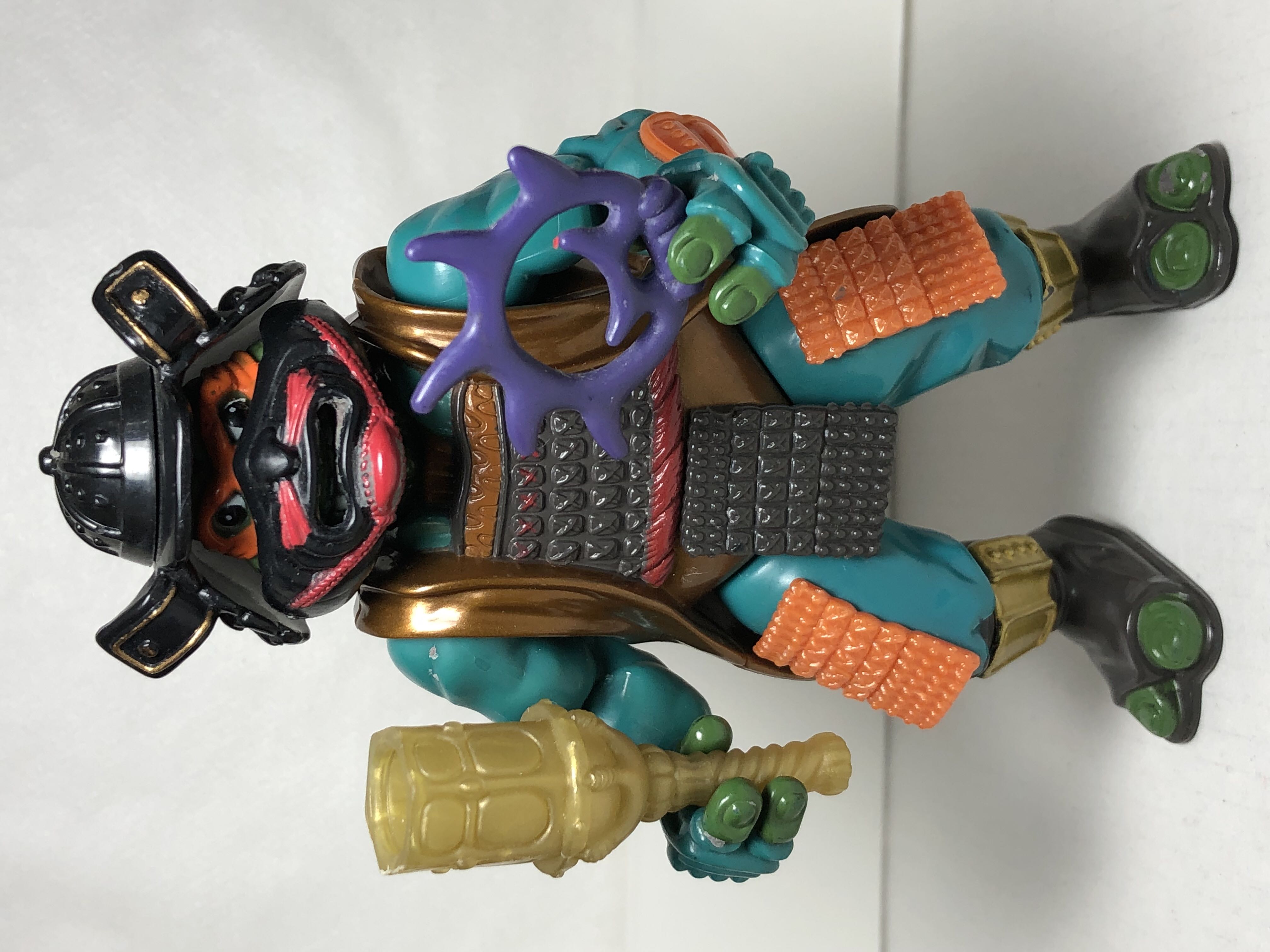 TMNT - Movie III - Samurai Mike - Playmates Toys (Teenage Mutant Ninja Turtles) action figure collectible [Barcode 043377054726] - Main Image 4