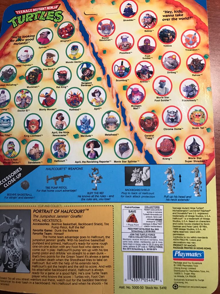 Halfcourt - Playmates Toys (Teenage Mutant Ninja Turtles) action figure collectible [Barcode 043377054924] - Main Image 2