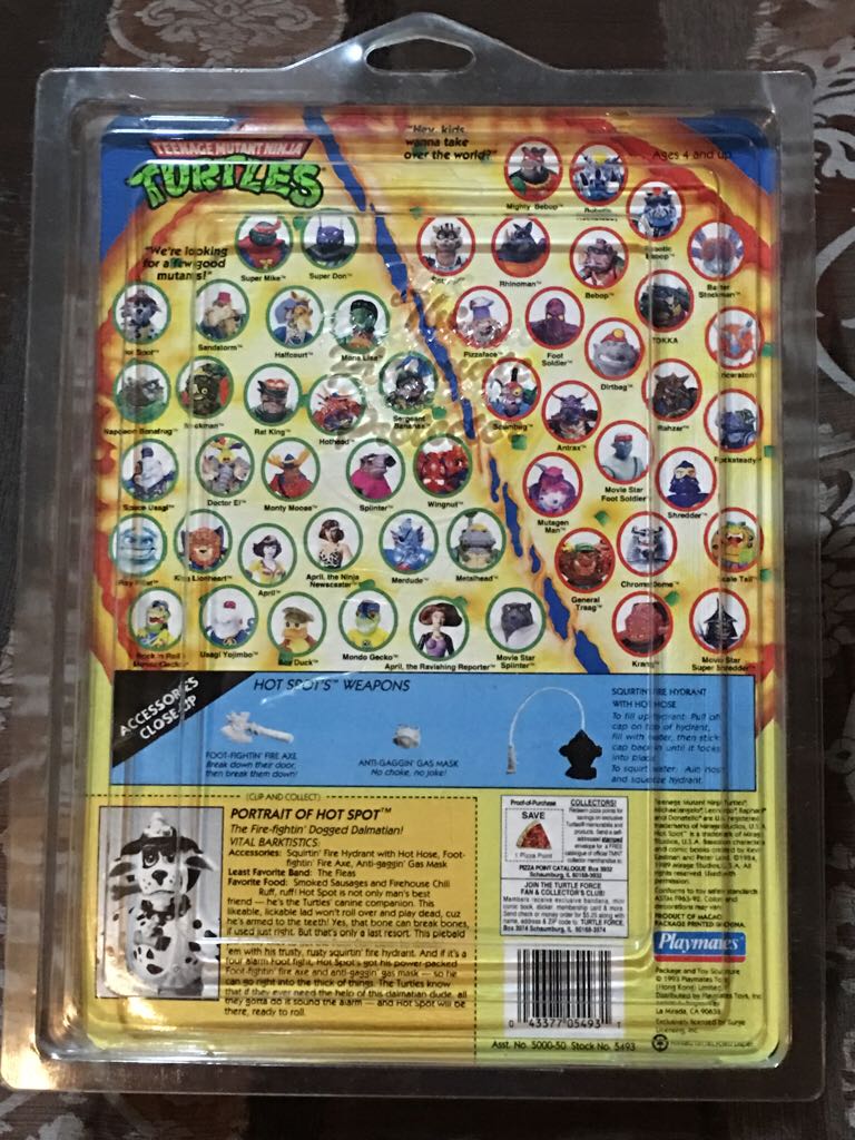 Playmates: Hot Spot (1993) - Playmates Toys (Teenage Mutant Ninja Turtles) action figure collectible [Barcode 043377054931] - Main Image 2