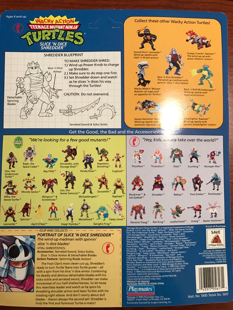 Slice N Dice Shredder - Playmates (Teenage Mutant Ninja Turtles (1990)) action figure collectible [Barcode 043377056171] - Main Image 2