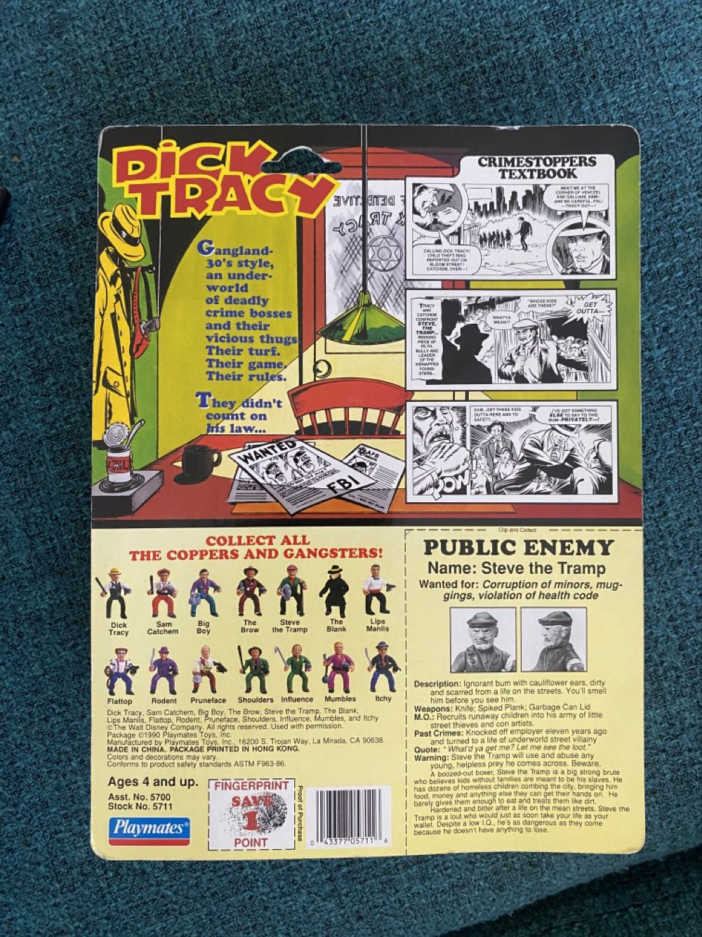 Steve The Tramp - Playmates (Dick Tracy) action figure collectible [Barcode 043377057116] - Main Image 4