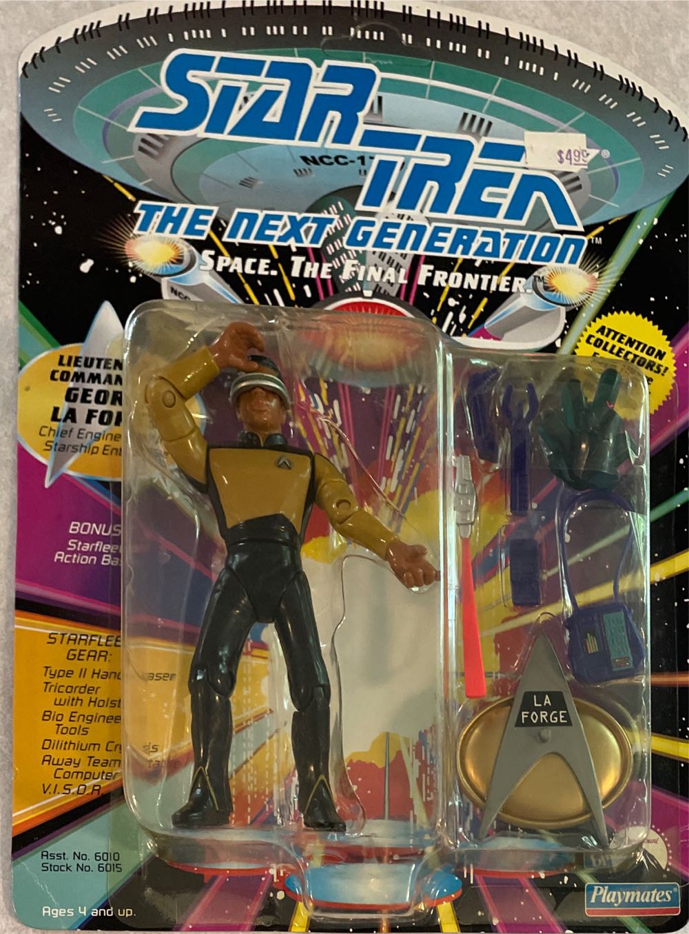 Lieutenant Commander Geordi La Forge - Star Trek : The Next Generation - Playmates (Star Trek: The Next Generation) action figure collectible [Barcode 043377060154] - Main Image 3