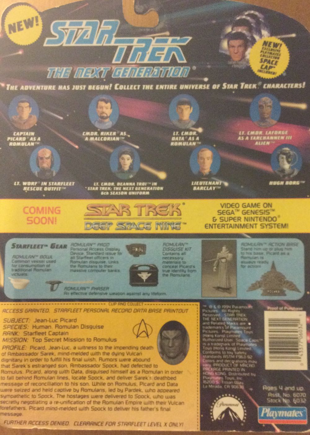 Captain Picard As A Romulan - Playmates (Star Trek: The Next Generation) action figure collectible [Barcode 043377060321] - Main Image 2