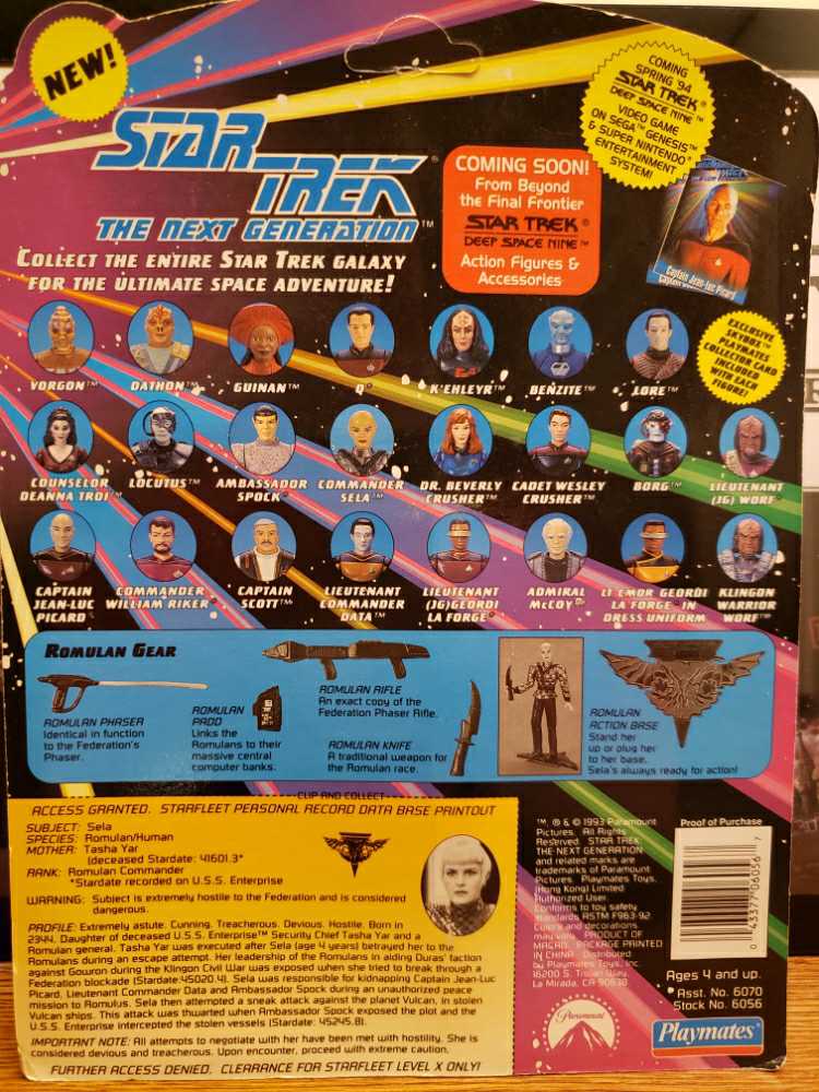 Commander Sela - Playmates (Star Trek: The Next Generation) action figure collectible [Barcode 043377060567] - Main Image 3