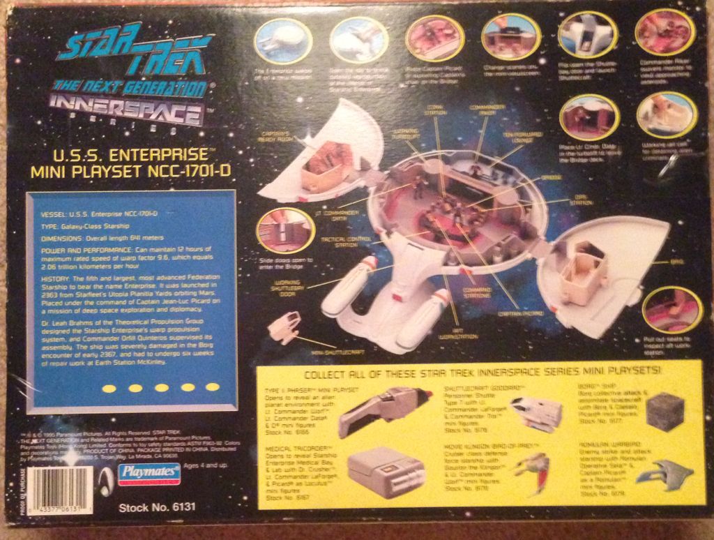 U.S.S. Enterprise NCC-1701-D Mini Playset - Playmates (Star Trek The Next Generation Innerspace) action figure collectible [Barcode 043377061311] - Main Image 2