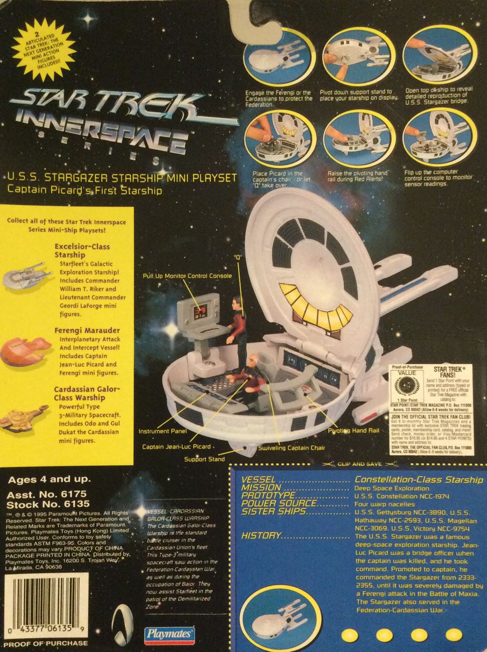 USS Stargazer  - Playmates (Star Trek Innerspace) action figure collectible [Barcode 043377061359] - Main Image 2