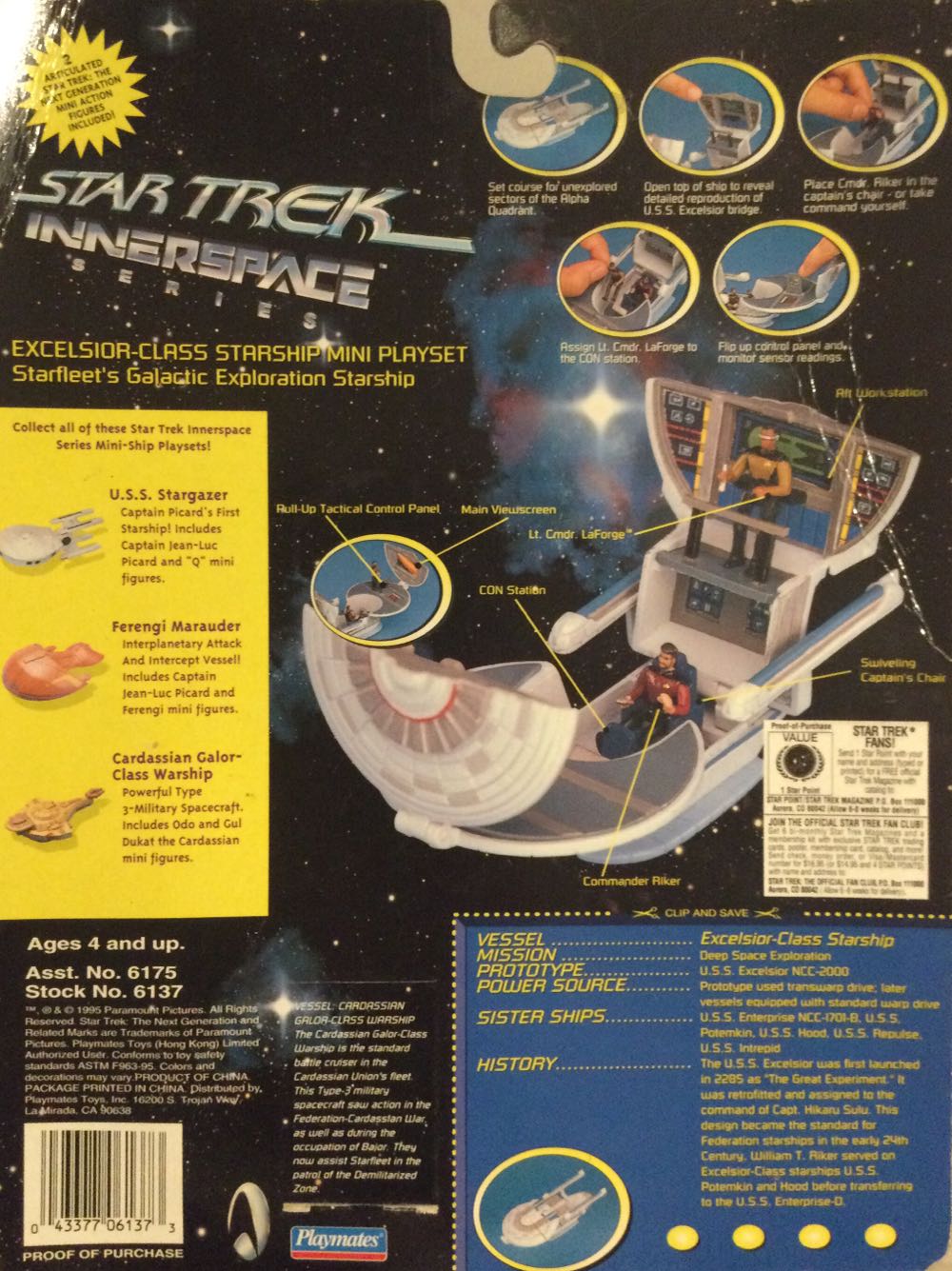 Excelsior-Class Starship Mini Playset - Playmates (Star Trek The Next Generation Innerspace) action figure collectible [Barcode 043377061373] - Main Image 2