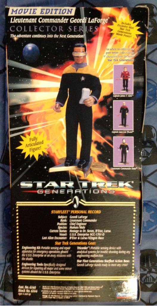 Lt. Commander Geordi La Forge - Playmates Toys (Star Trek: Generations) action figure collectible [Barcode 043377061441] - Main Image 2