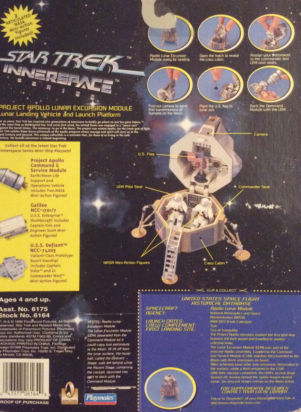Interspace Apollo Lunar Excursion Module - Playmates Toys (Star Trek Innerspace) action figure collectible [Barcode 043377061649] - Main Image 2