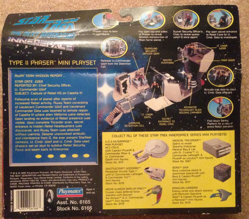 Type II Phaser Mini Playset - Playmates Toys (Star Trek Innerspace) action figure collectible [Barcode 043377061663] - Main Image 2