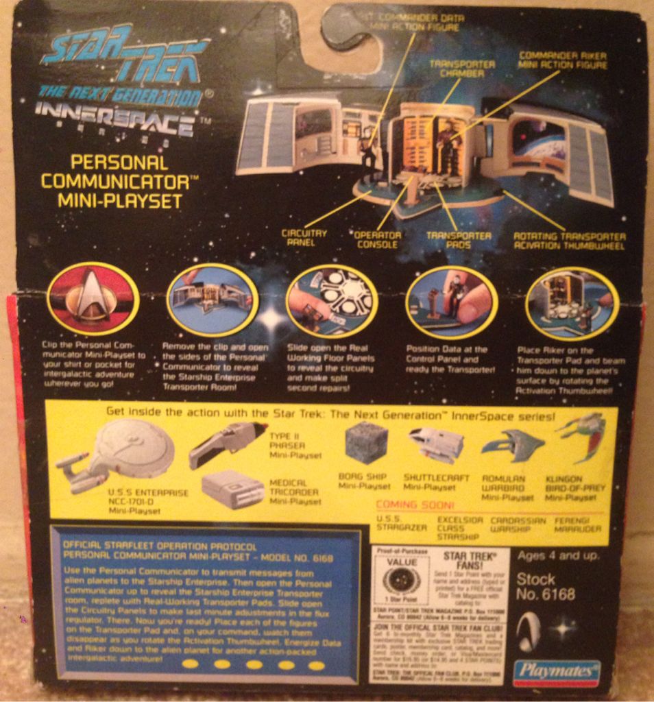 Star Trek Next GenerationPersonal Communicator Mini Playset TNG - Playmates Toys (Star Trek The Next Generation Innerspace) action figure collectible [Barcode 043377061687] - Main Image 2