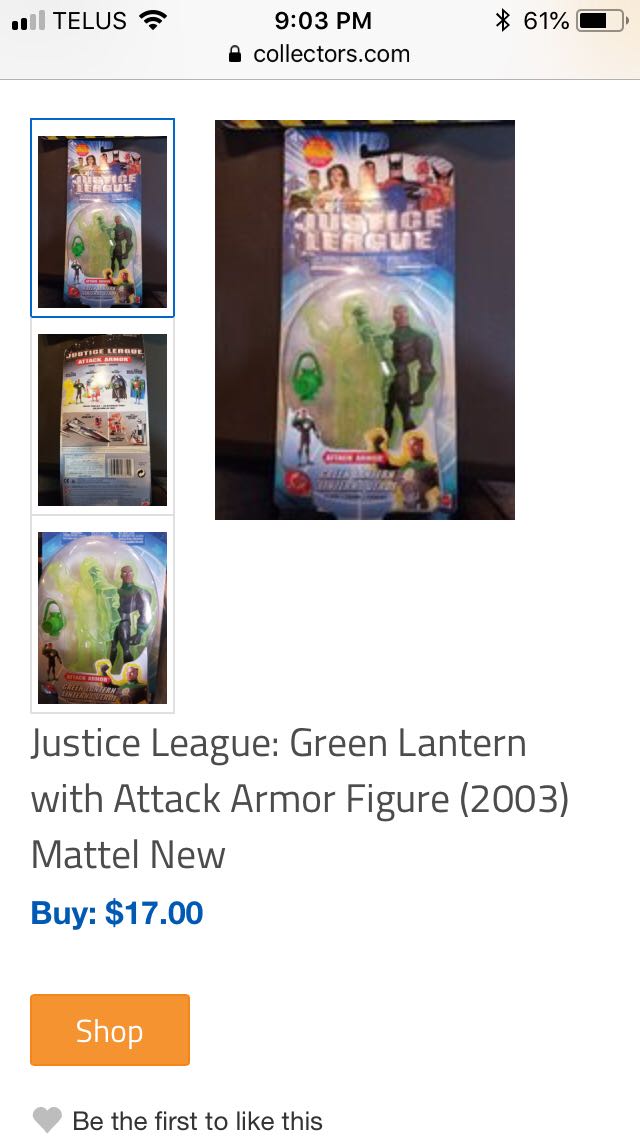 Justice League: Green Lantern (Attack Armor) - Mattel (Green Lantern) action figure collectible [Barcode 027084038514] - Main Image 3