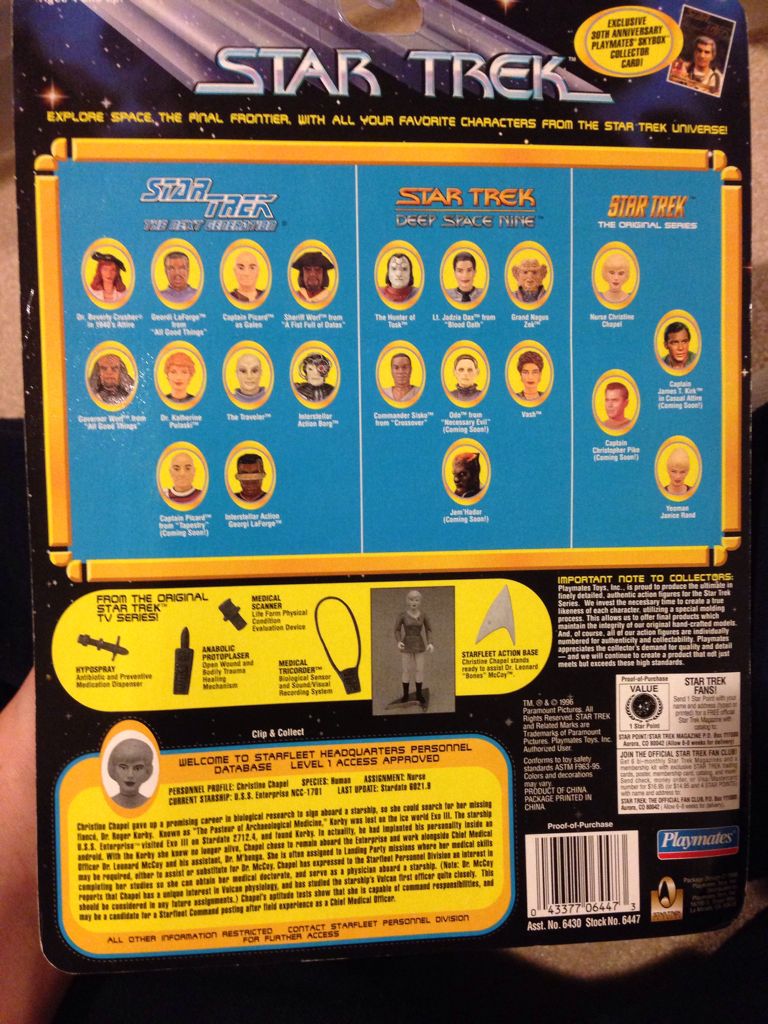 Christine Chapel - Star Trek: The Original Series - Playmates (Star Trek: The Original Series) action figure collectible [Barcode 043377064473] - Main Image 2