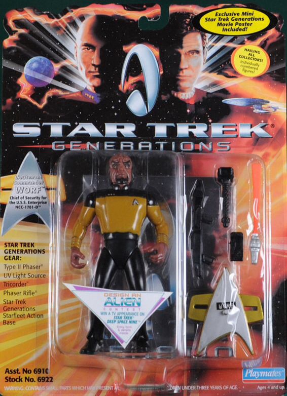 Star Trek Generations: Lieutenant Commander Worf - Playmates (Star Trek Generations) action figure collectible [Barcode 043377069225] - Main Image 1