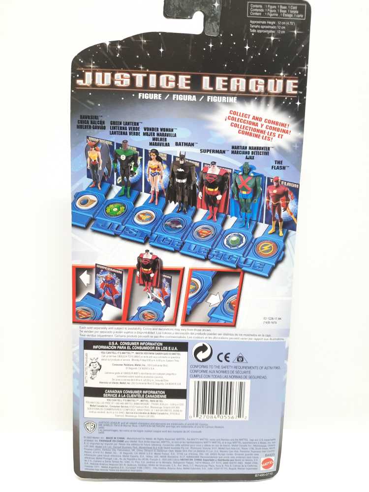 Batman (Black Suit) - Mattel (Justice League Animated) action figure collectible [Barcode 027084055672] - Main Image 2