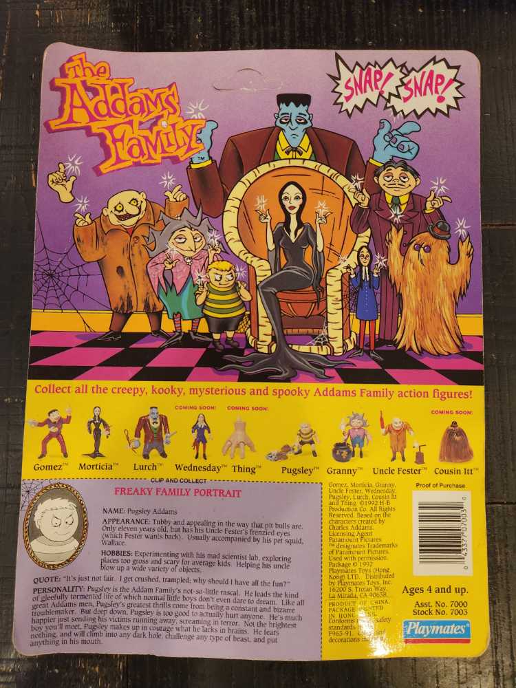 Addams Family - Pugsley - Playmates (The Addams Family) action figure collectible [Barcode 043377070030] - Main Image 2