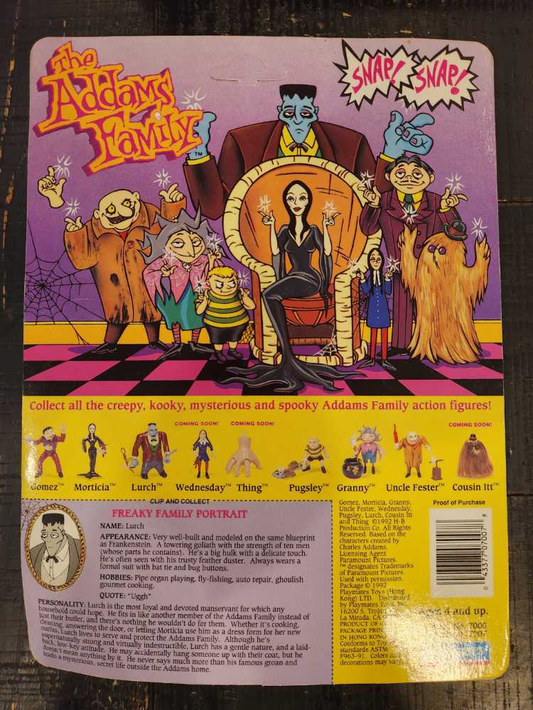 Addams Family - Lurch - Playmates (The Addams Family) action figure collectible [Barcode 043377070078] - Main Image 2