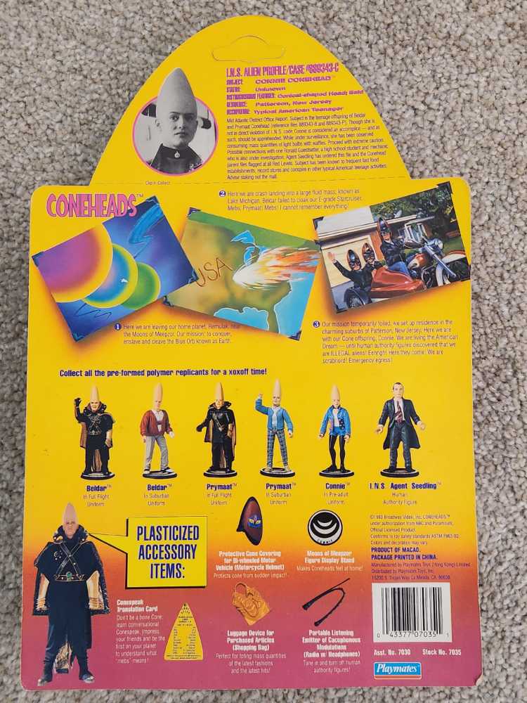 Coneheads: Connie in Pre-Adult Uniform - Playmates (Coneheads) action figure collectible [Barcode 043377070351] - Main Image 2
