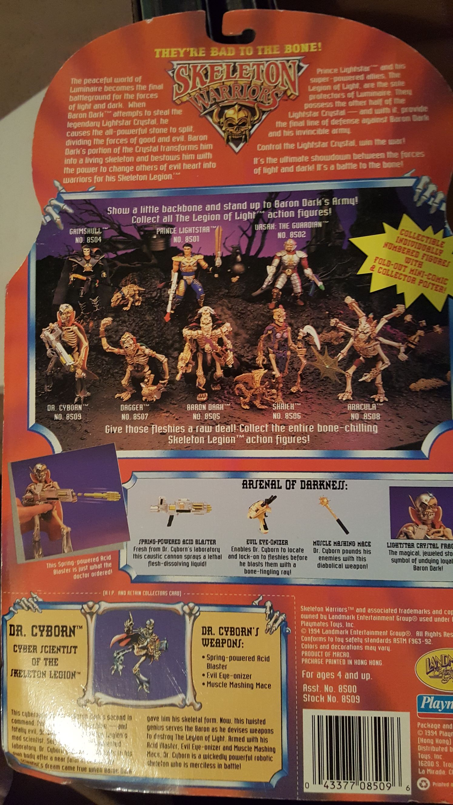 Dr. Cyborn  (Skeleton Warriors) action figure collectible [Barcode 043377085096] - Main Image 2