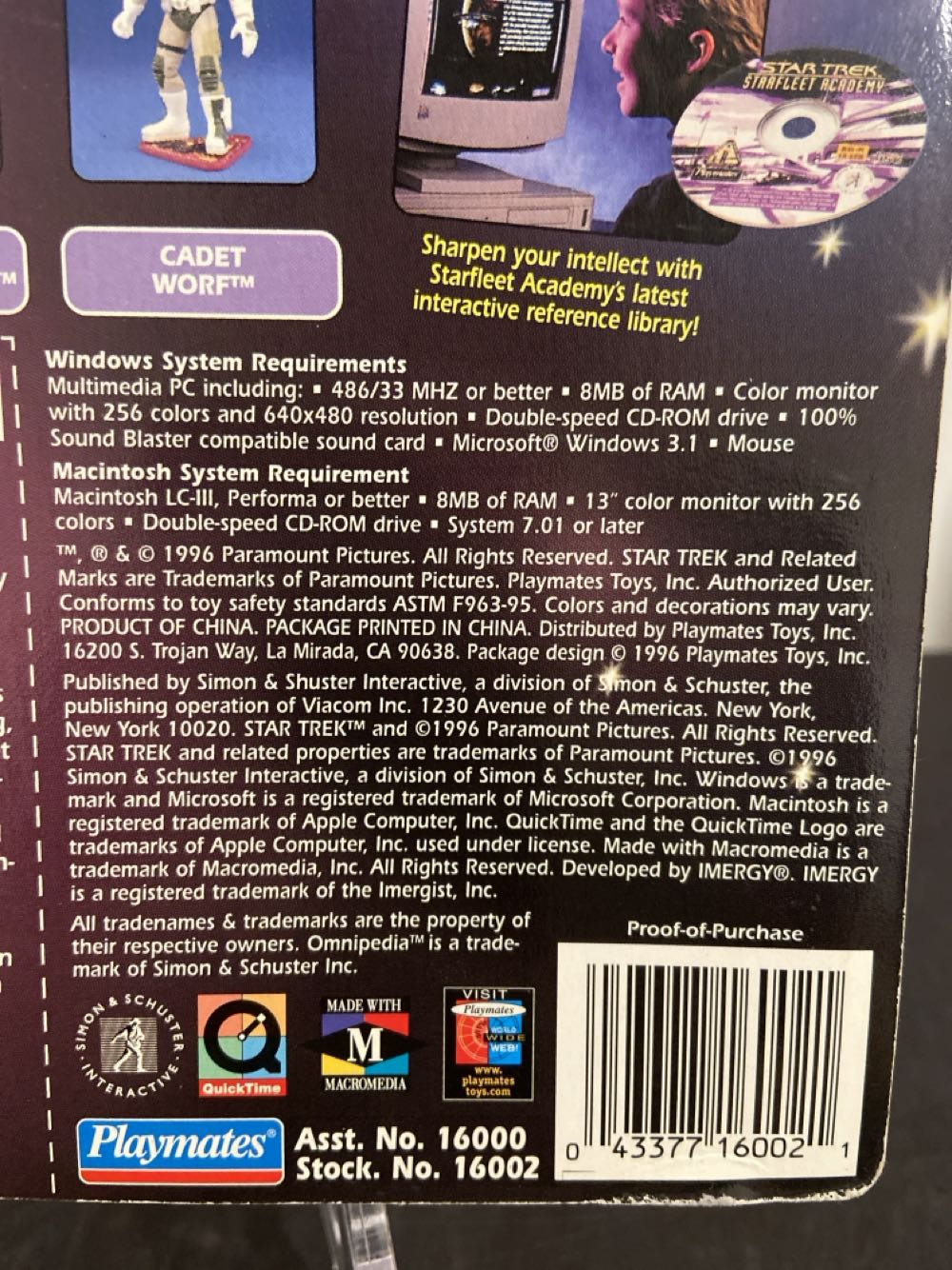 Cadet William Riker In Starfleet Geo-Hazard Suit - Playmates (Star Trek - Starfleet Academy) action figure collectible [Barcode 043377160021] - Main Image 3