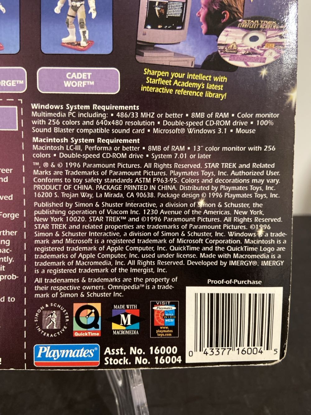 Cadet Geordi Laforge In Radiation Protection Repair Suit - Playmates (Star Trek - Starfleet Academy) action figure collectible [Barcode 043377160045] - Main Image 3
