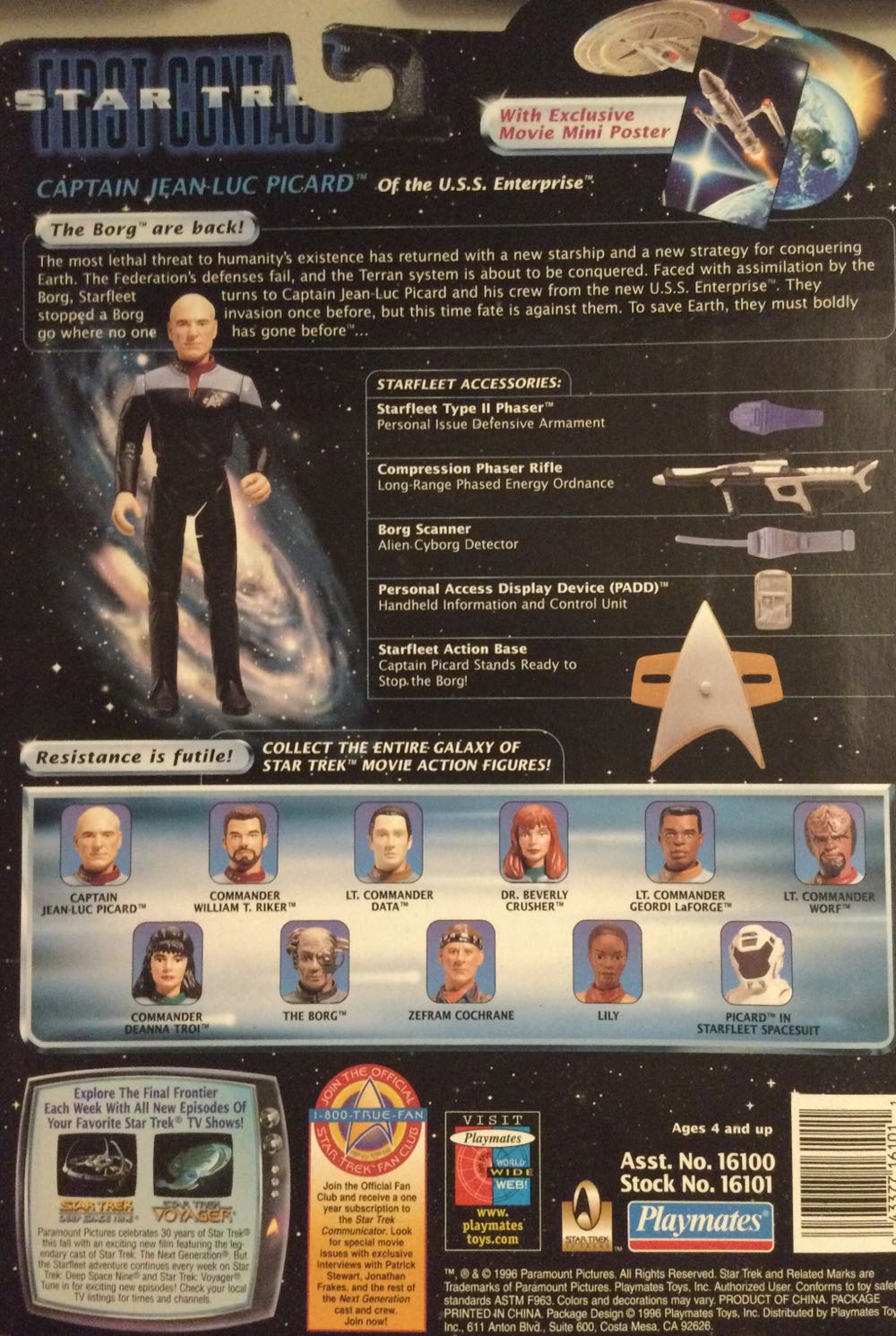 First Contact Jean-Luc Picard - Playmates (Star Trek: First Contact) action figure collectible [Barcode 043377161011] - Main Image 2