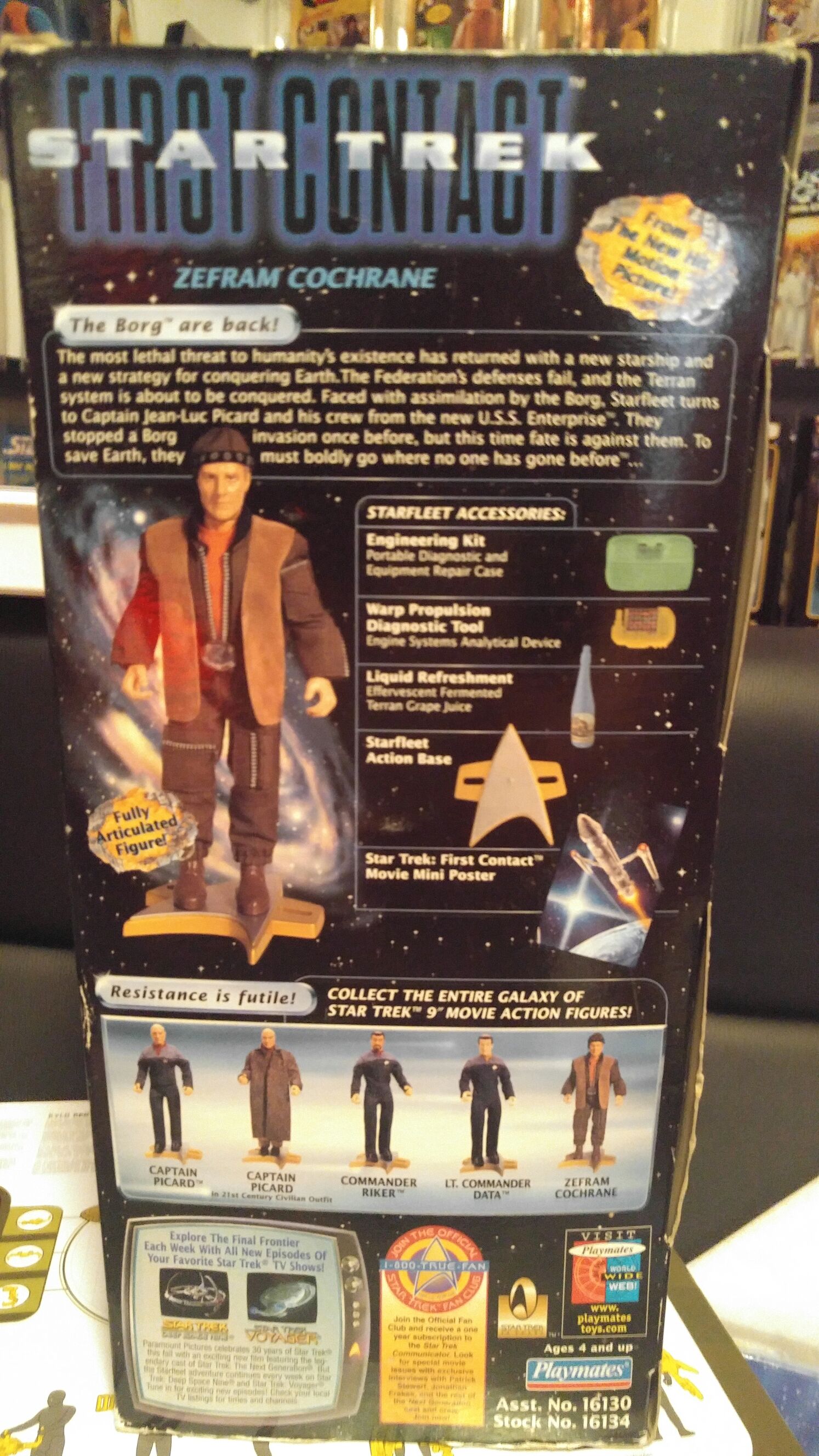 Zefram Cochrane - Playmates Toys (Star Trek First Contact) action figure collectible [Barcode 043377161349] - Main Image 2