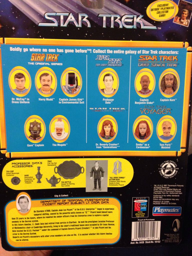 Professor Data - Playmates Toys (Star Trek: Mixed Series) action figure collectible [Barcode 043377161523] - Main Image 2