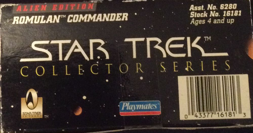 Star Trek 9”: Romulan Commander - Playmates Toys (Star Trek TOS) action figure collectible [Barcode 043377161813] - Main Image 3