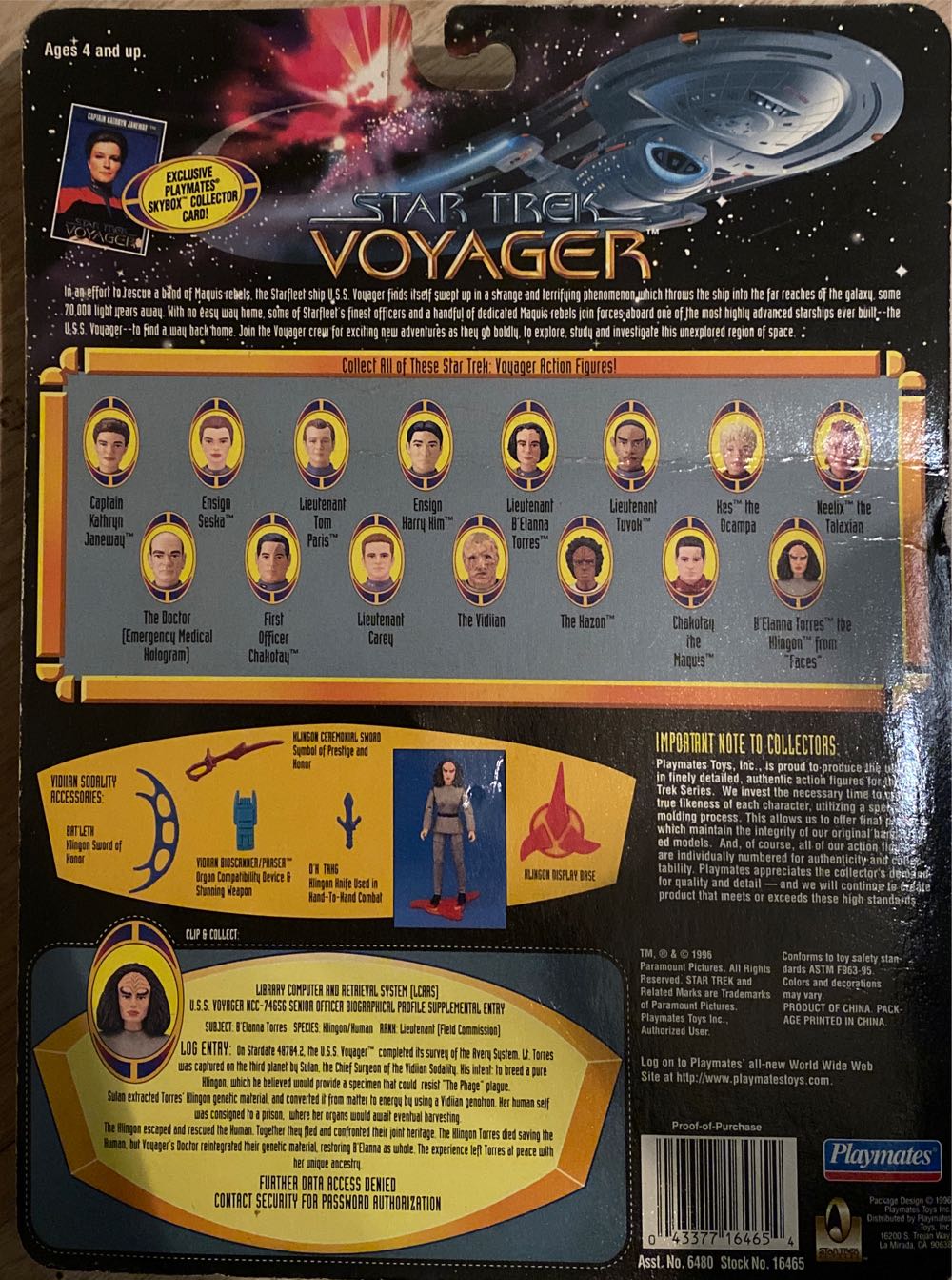 Star Trek Voyager - B’Elanna Torres The Klingon - Playmates (Star Trek Voyager) action figure collectible [Barcode 043377164654] - Main Image 3