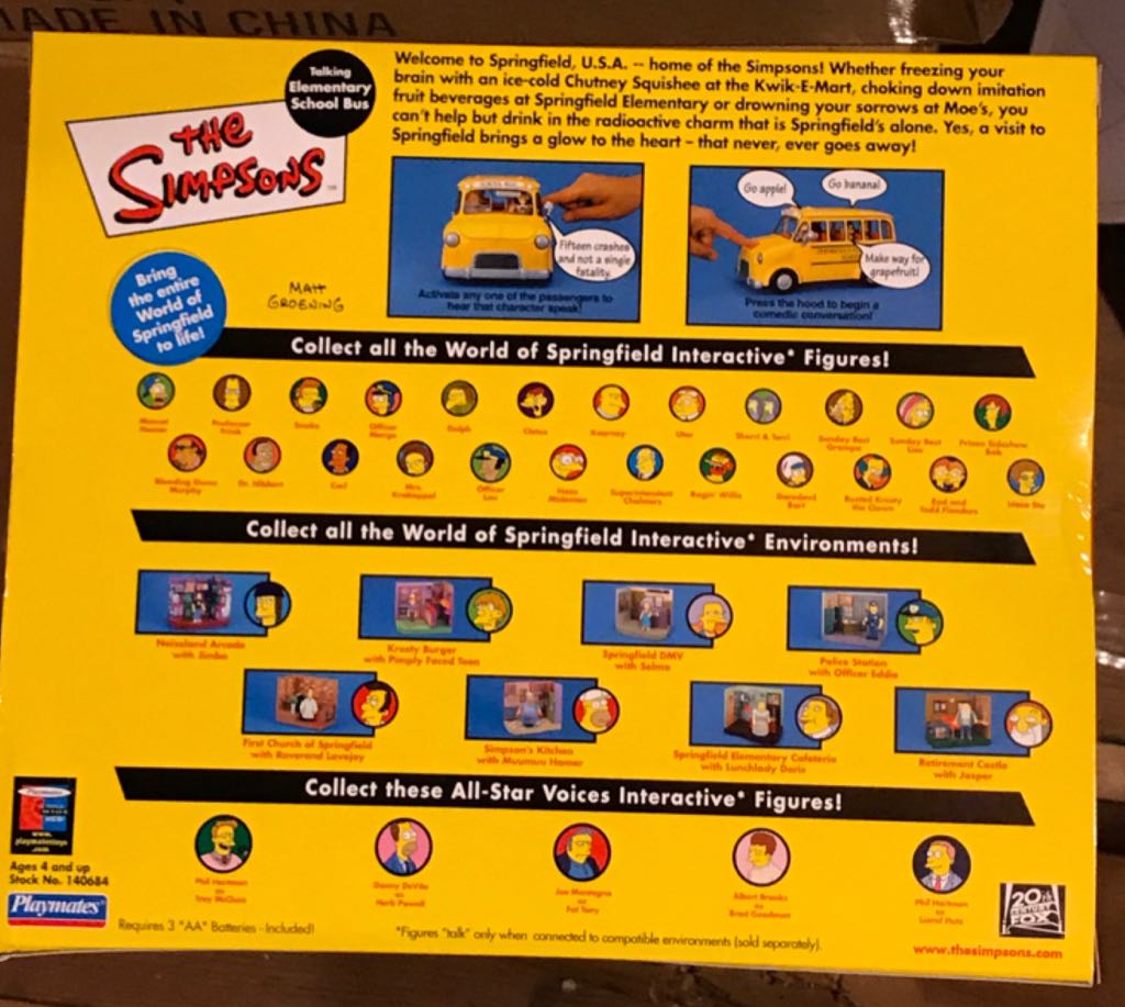 Talking Elementary School Bus - Playmates (The Simpsons) (World of Springfield: Simpsons) action figure collectible [Barcode 043377406846] - Main Image 2