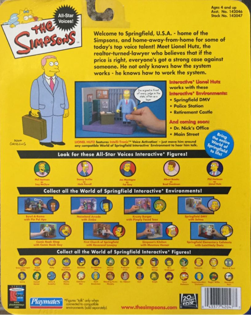 Lionel Hutz - Playmates (The Simpsons) (World of Springfield: Simpsons) action figure collectible [Barcode 043377420477] - Main Image 2