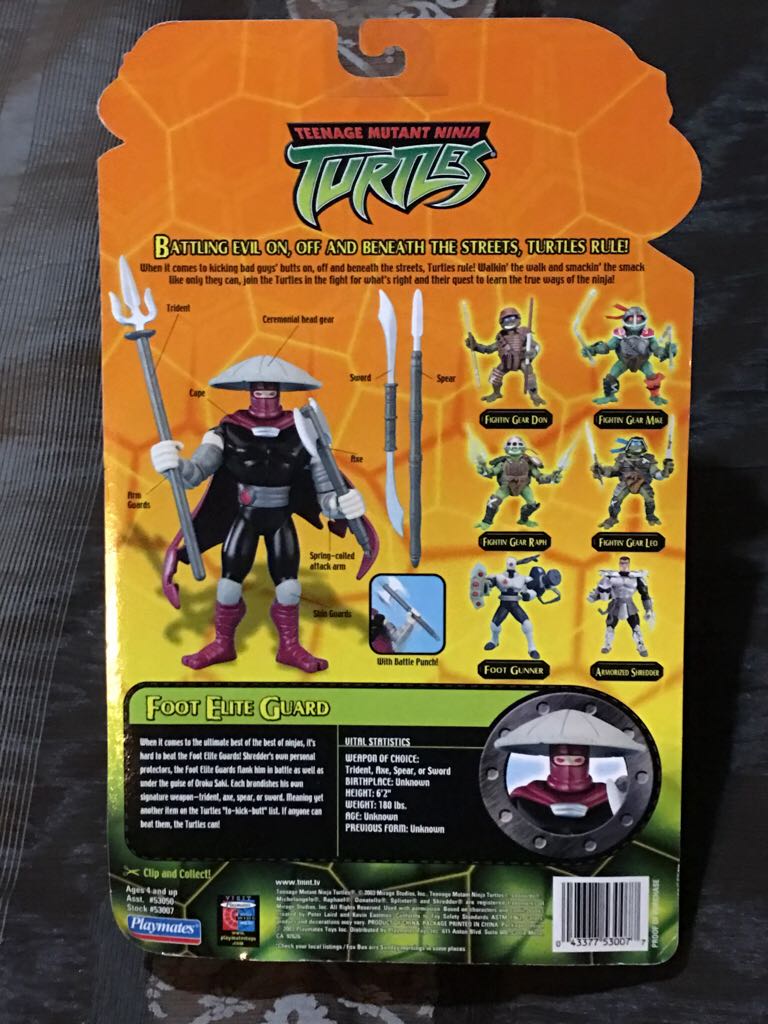 Foot Elite Guard - Playmates Toys (Teenage Mutant Ninja Turtles (2002)) action figure collectible [Barcode 043377530077] - Main Image 2