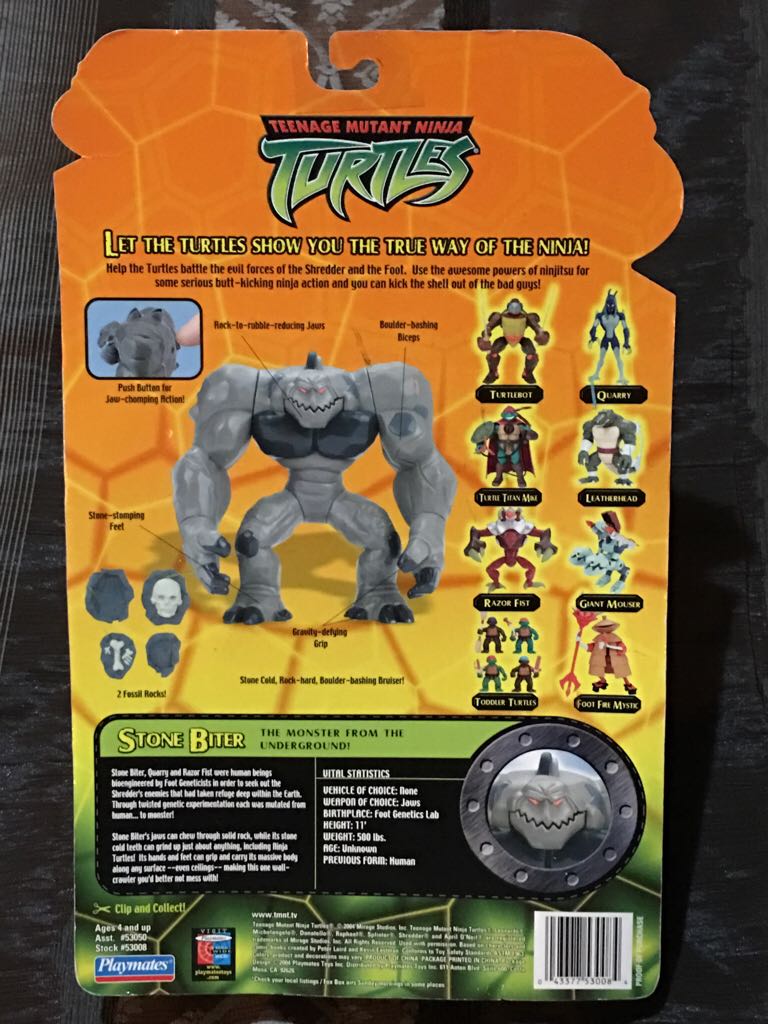 Stone Biter - Playmates Toys (Teenage Mutant Ninja Turtles (2002)) action figure collectible [Barcode 043377530084] - Main Image 2