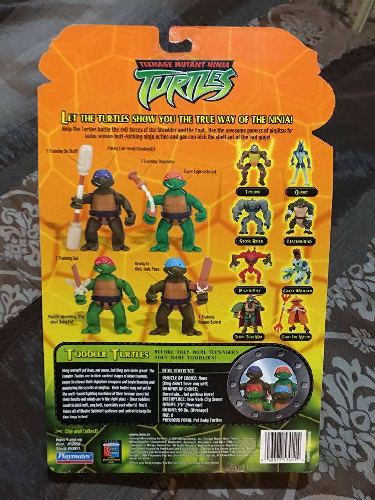 Toddler Turtles - Playmates Toys (Teenage Mutant Ninja Turtles (2002)) action figure collectible [Barcode 043377530114] - Main Image 2