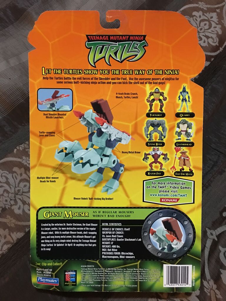 Giant Mouser - Playmates Toys (Teenage Mutant Ninja Turtles (2002)) action figure collectible [Barcode 043377530145] - Main Image 2