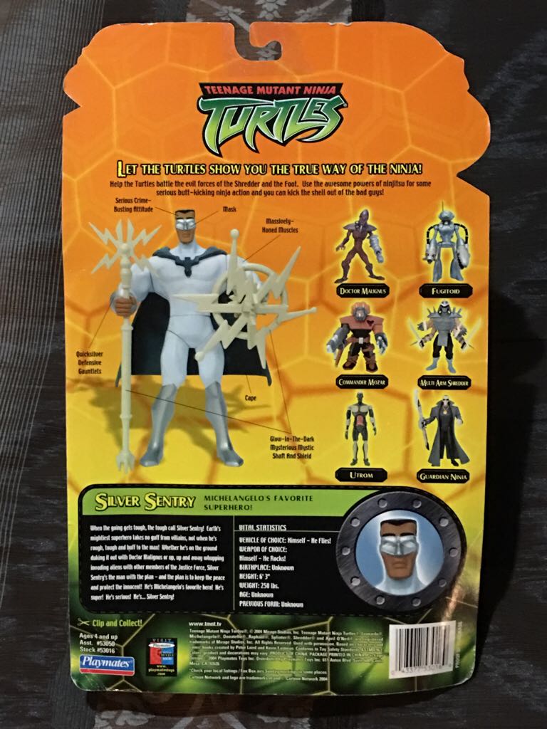 Silver Sentry - Playmates Toys (Teenage Mutant Ninja Turtles (2002)) action figure collectible [Barcode 043377530169] - Main Image 2