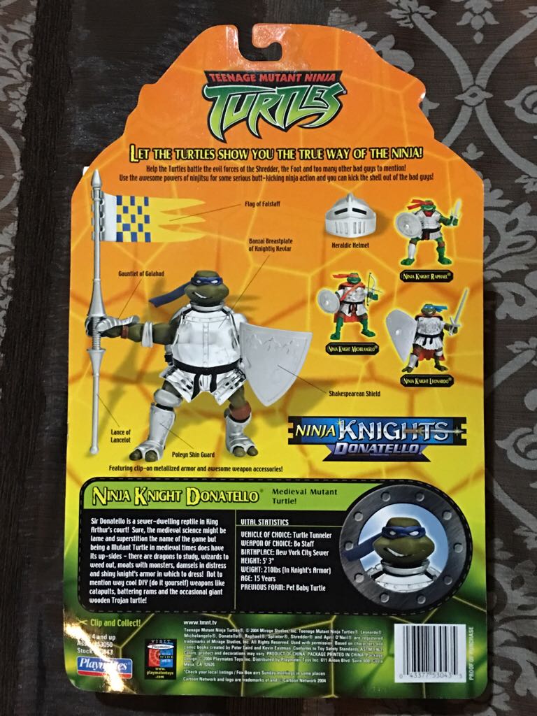 Ninja Knights Donatello - Playmates Toys (Teenage Mutant Ninja Turtles (2002)) action figure collectible [Barcode 043377530435] - Main Image 2