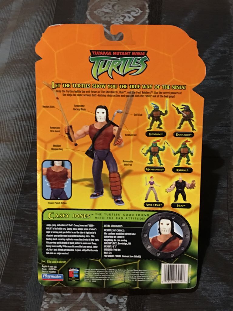 2003 Casey Jones - Playmates Toys (TMNT 2002 Line) action figure collectible [Barcode 043377530596] - Main Image 2