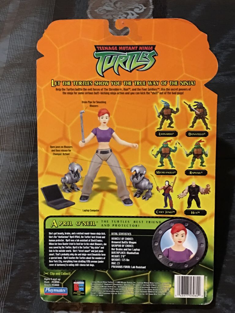 April O’Neil - Playmates Toys (Teenage Mutant Ninja Turtles) action figure collectible [Barcode 043377530602] - Main Image 2