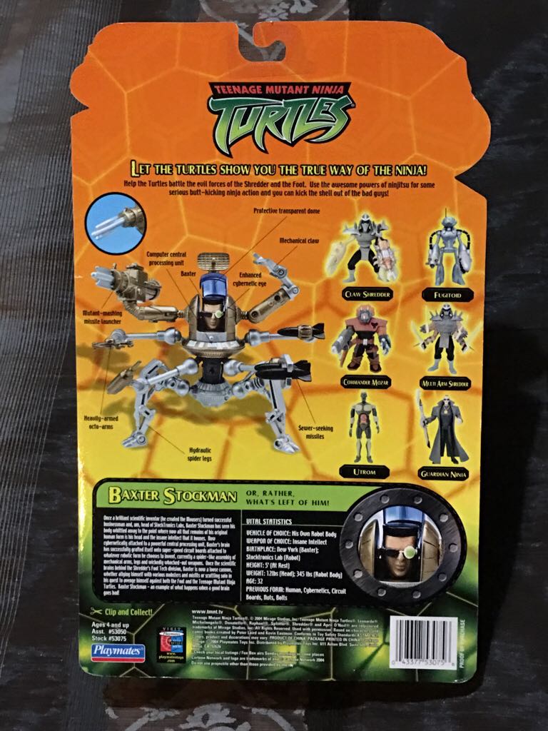 Baxter Stockman - Playmates Toys (Teenage Mutant Ninja Turtles (2002)) action figure collectible [Barcode 043377530756] - Main Image 2