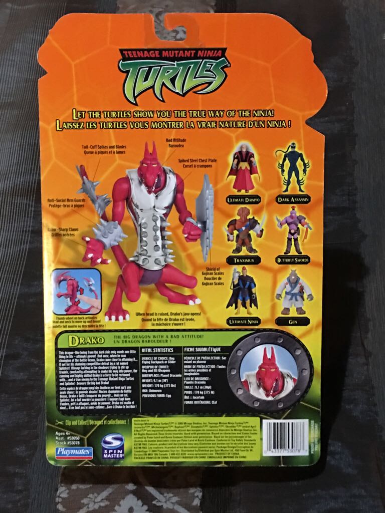 Drako - Playmates Toys (Teenage Mutant Ninja Turtles) action figure collectible [Barcode 043377530787] - Main Image 2
