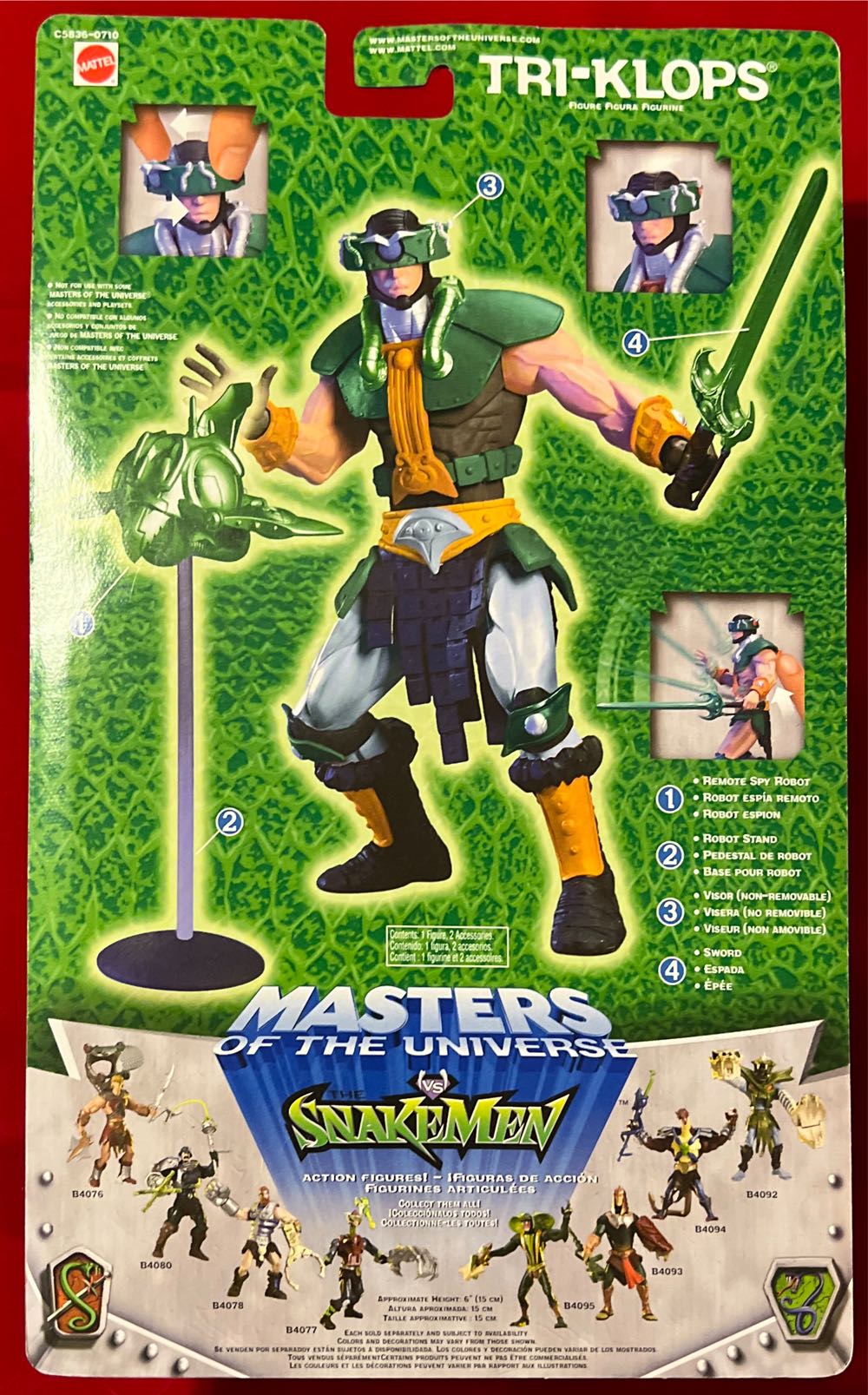 Tri-Klops - Mattel (Masters Of The Universe vs Snakemen) action figure collectible [Barcode 027084126815] - Main Image 2