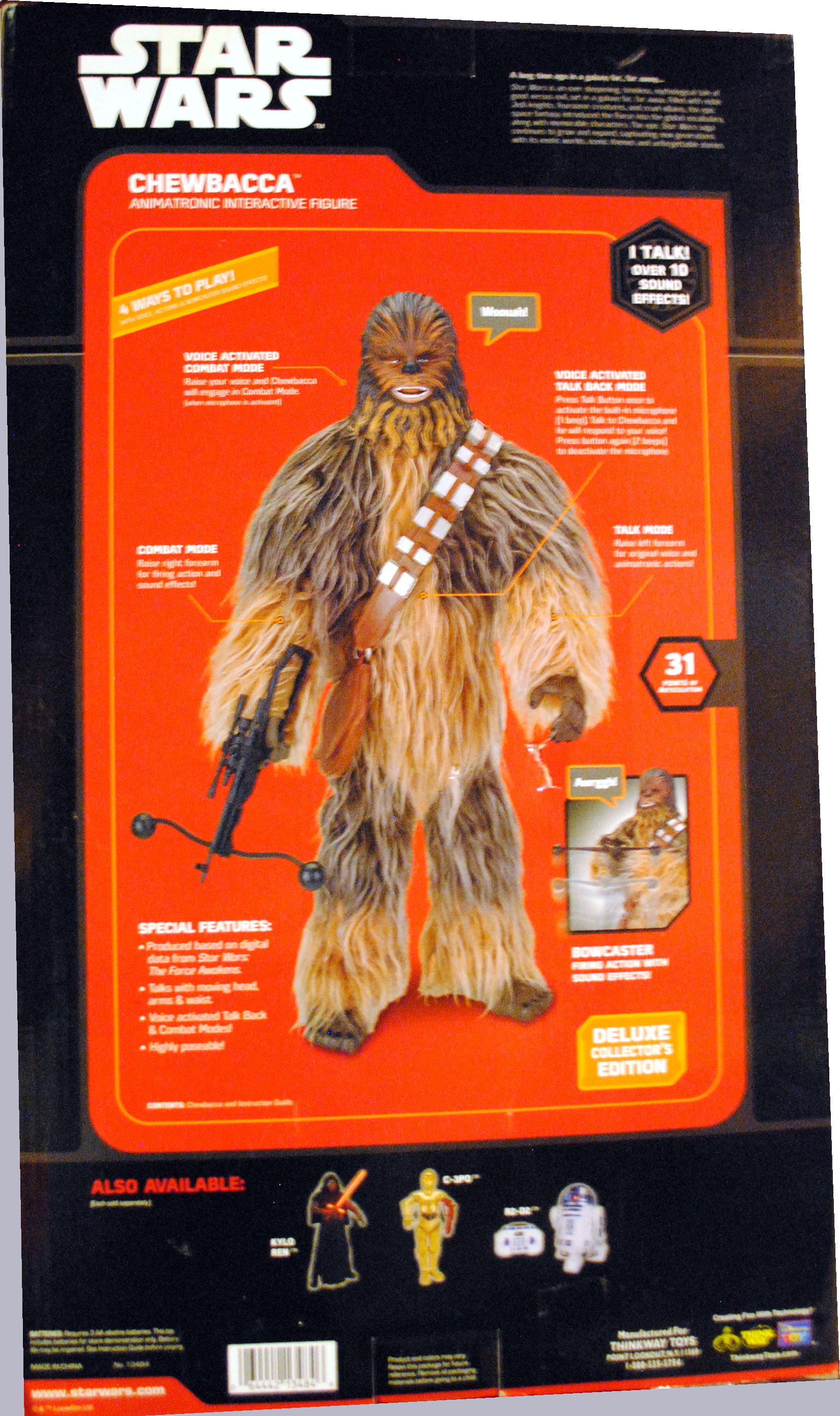 Force Awkens Interactive Chewbacca Doll Star Wars TRU TFA - Think Way (Star Wars Episode VII The Force Awakens) action figure collectible [Barcode 0064442134846] - Main Image 2